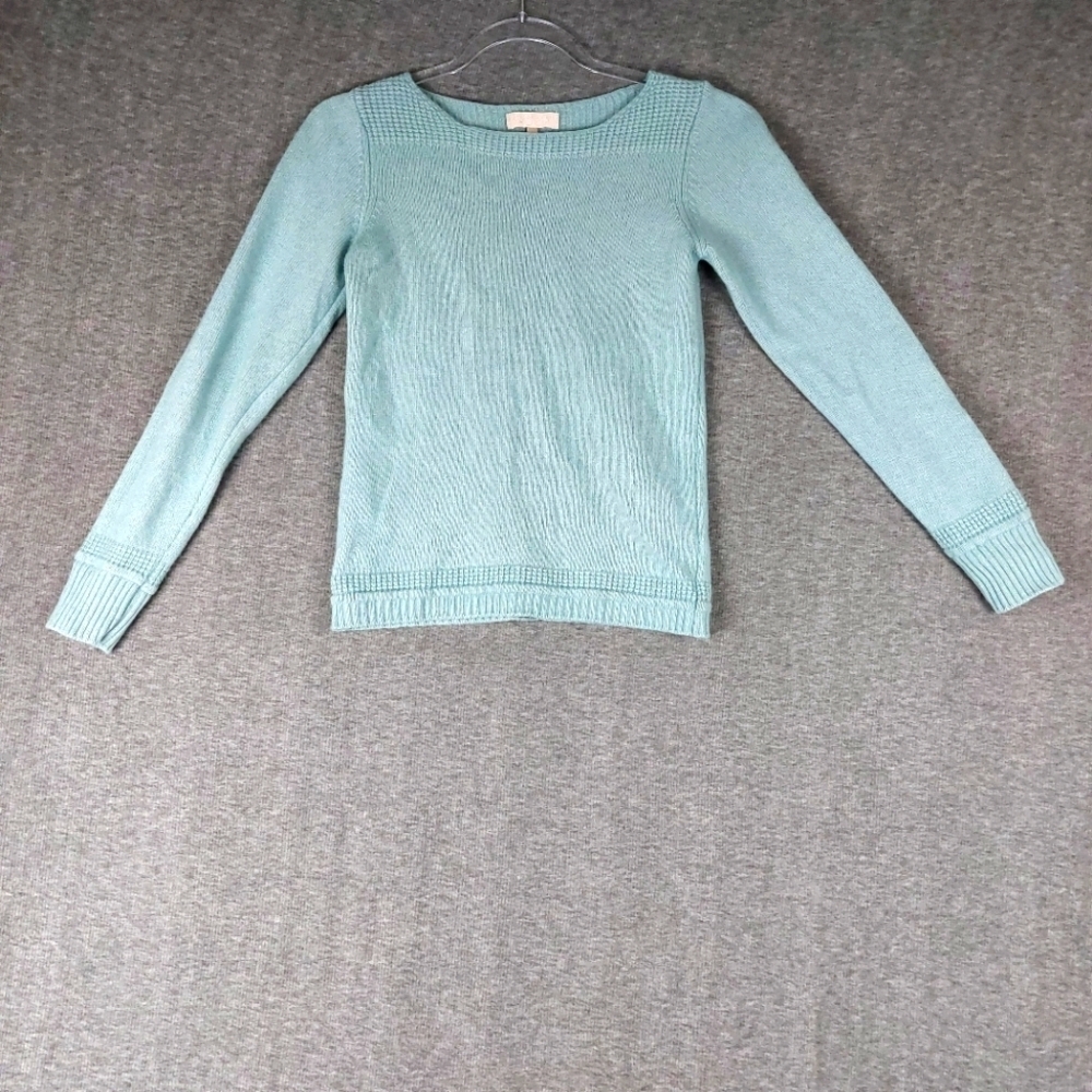 BENEDETTA B. WOMENS LIGHT BLUE MERINO WOOL BLEND PULLOVER LONG SLEEVE SWEATER S